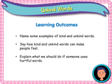 Unkind Words KS1/Year 2