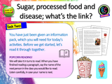 Sugar and Processed Food Healthy Diet PSHE Lesson