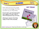 Allergies, allergic reactions and anaphylaxis