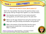 Girls' Puberty PSHE Lesson