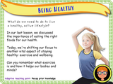 Year 5  - Being Healthy - Exercise (Part 2 of 2)