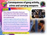 Gangs, Crime, Carrying Illegal Weapons and Consequences PSHE Lesson