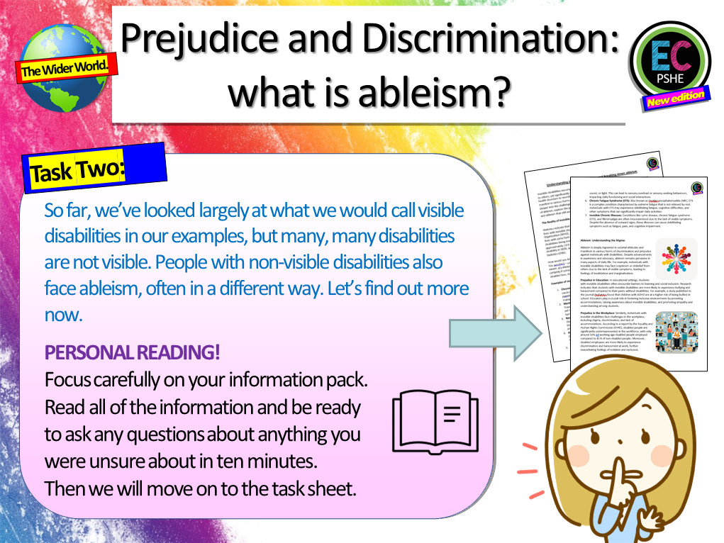 Ableism Disability Prejudice And Discrimination PSHE Lesson – EC Publishing