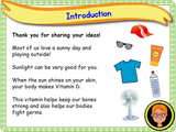 Sun safety - KS1 - Year 1