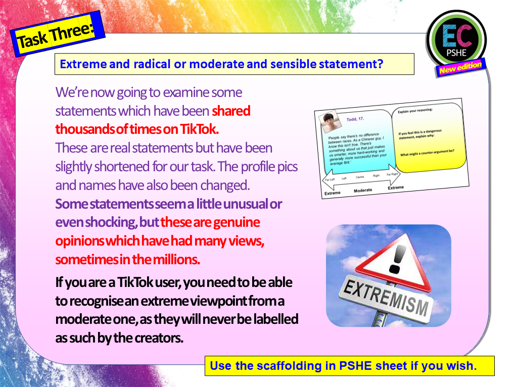 Extremism Radicalisation Ideology - Online PSHE Lesson – EC Publishing