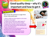 Sleep Importance and Sleep Hygiene PSHE Lesson