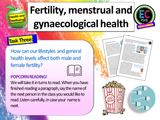 Menstrual, gynaecological, reproductive health and fertility PSHE lesson