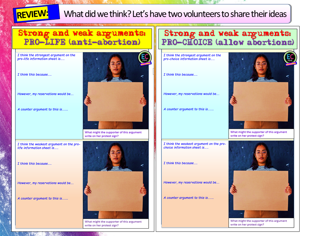 Abortion - legality, opinions and belief PSHE lesson – EC Publishing
