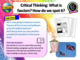 Critical Thinking - What is Fascism? Citizenship / PSHE Lesson