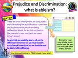 Ableism Disability Prejudice and Discrimination PSHE Lesson