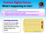 Iran, Protests and Human Rights - Citizenship / Tutor Time Lesson 2026