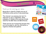 Year 3 - E-Safety - Making Safe, Reliable Choices Online