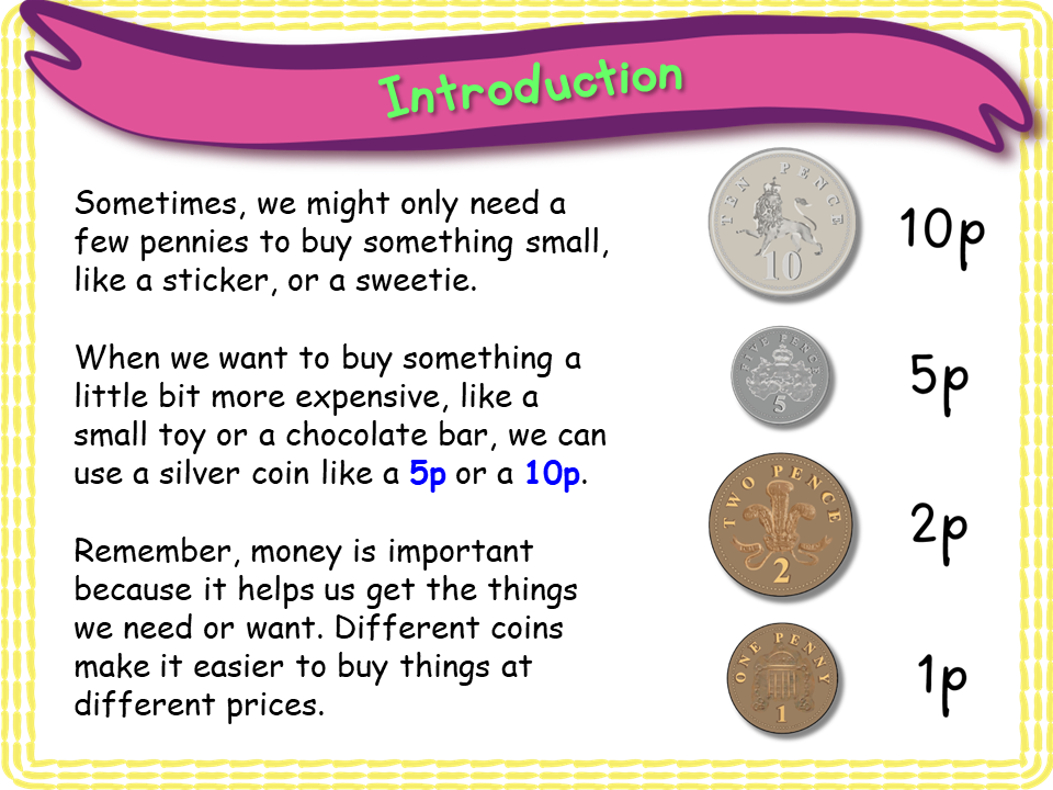 New! Money and Coins - EYFS/Reception – EC Publishing