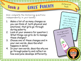 Girls' Puberty PSHE Lesson