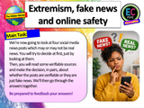 Online Safety - Extremism and Fake News PSHE Lesson