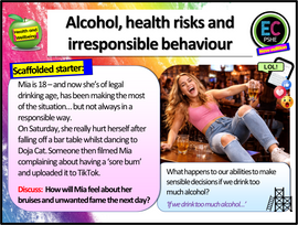 Alcohol Risks and Drinking Responsibly - KS5 PSHE Lesson