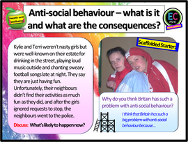 Anti-Social Behaviour PSHE lesson