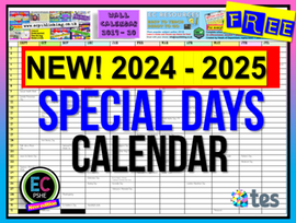 Awareness + Special Days Calendar 2024-25