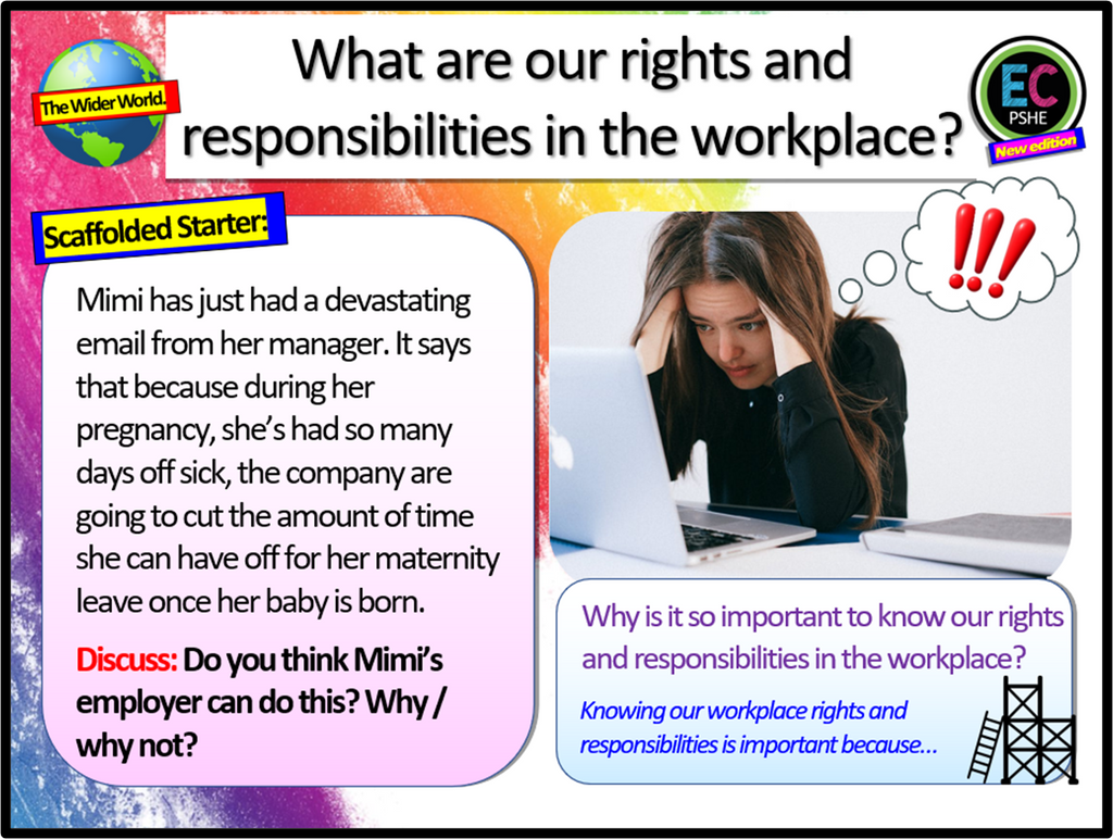 Employment Rights and Responsibilities PSHE / Careers Lesson