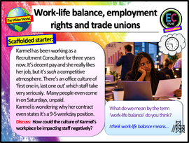 Work-Life Balance, Employment Rights and Trade Unions PSHE Lesson