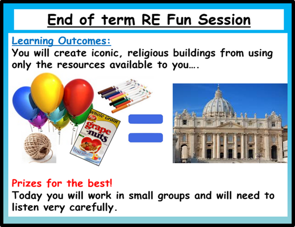 End of Term RE Fun Lesson – EC Publishing