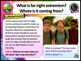 Far-Right Extremism (new 2026) PSHE lesson