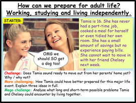Independent Living PSHE Lesson