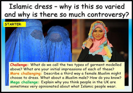 Islam and Dress - Islamic Clothing RE Lesson