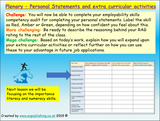 Extra-curricular activities and personal statements careers lesson