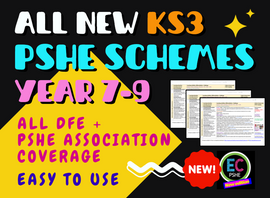 NEW 2025 COMPLETE KS3 PSHE PLANNING