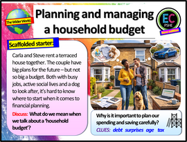 Managing a Household Budget - Finance + Money PSHE Lesson