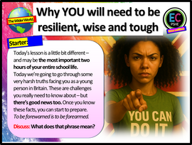 Be resilient, wise and tough PSHE KS4 KS5 lesson