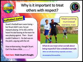 Showing Respect in Relationships and the Wider World PSHE Lesson