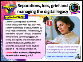 Grief, Loss and Digital Legacies PSHE Lesson