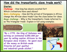 The Triangular Trade - Slavery History Lesson KS3