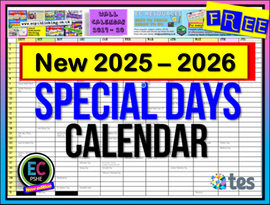 Awareness + Special Days Calendar 2025-6