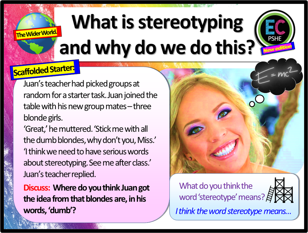 Stereotypes and Stereotyping PSHE Lesson