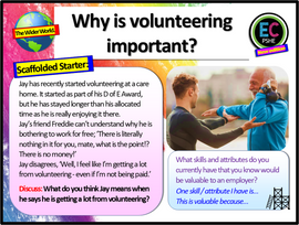 Volunteering - Careers and Employment / PSHE Lesson