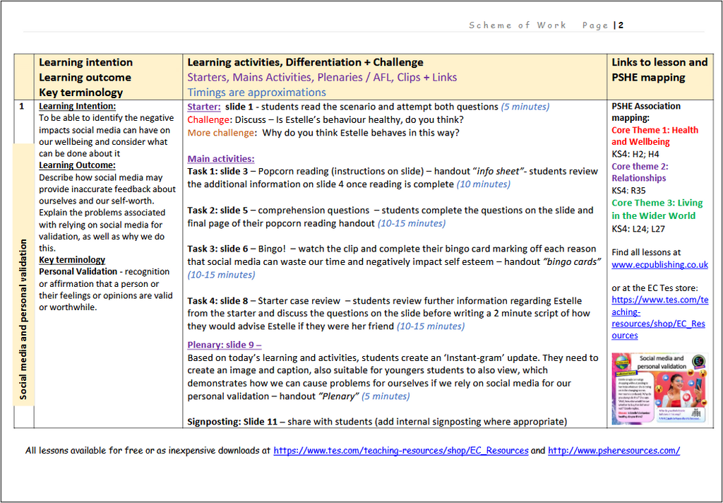 Lalan Rshe NEW 2026 RSHE COMPLETE KS3 KS4 PSHE PLANNING – EC Publishing