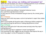 Sexual Harassment and Stalking PSHE Lesson