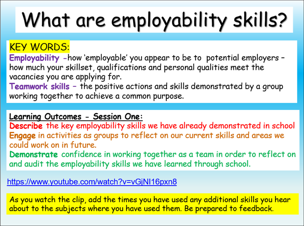 Employability Skills Lesson – EC Publishing