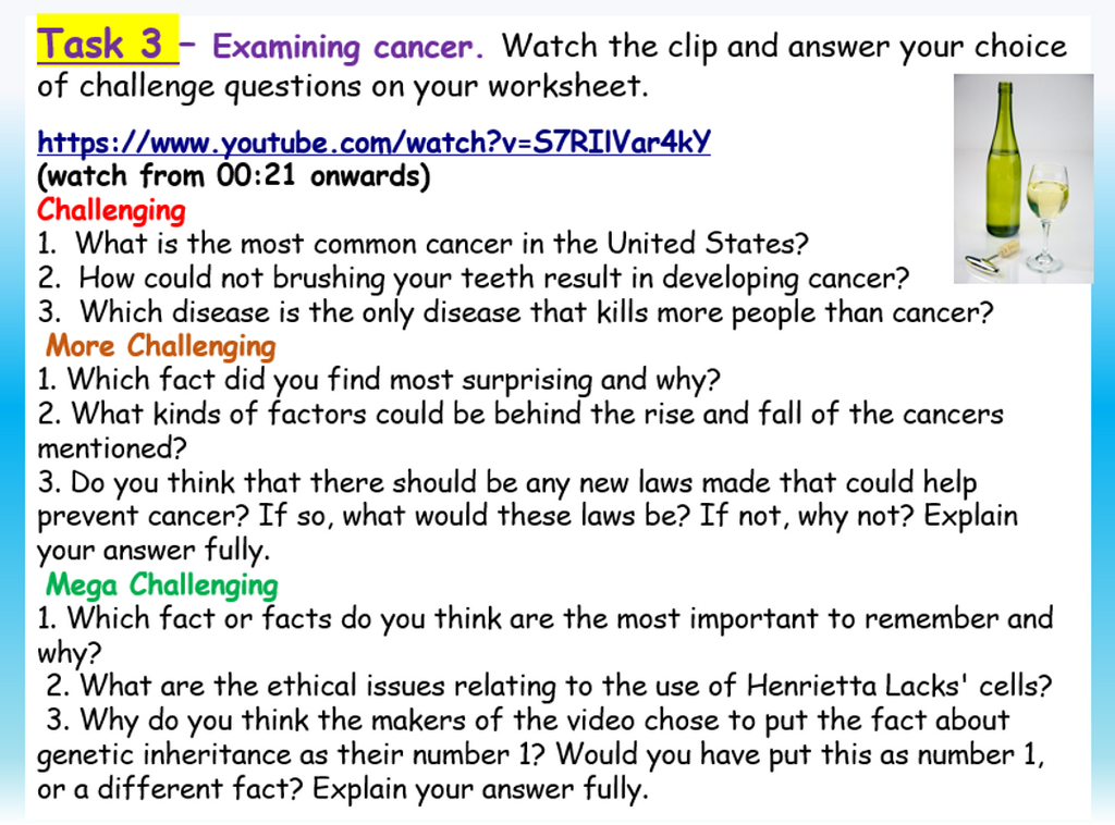 Cancer Awareness PSHE lesson – EC Publishing