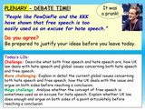 Hate Speech and Free Speech Lesson