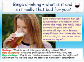 Binge Drinking PSHE Lesson