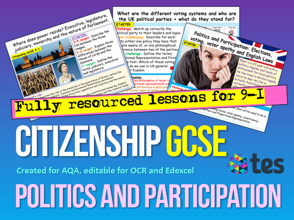 AQA Citizenship GCSE 9-1 Politics and Participation Unit