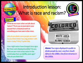 Race and Racism PSHE Lesson