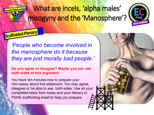 Misogyny, the Manosphere, Incels and Andrew Tate PSHE Lesson – EC ...