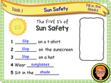 Sun safety - KS1 - Year 1