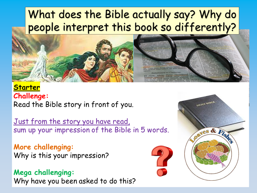 The Bible and Interpretations - RE