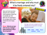 Marriage and forced marriage PSHE Lesson